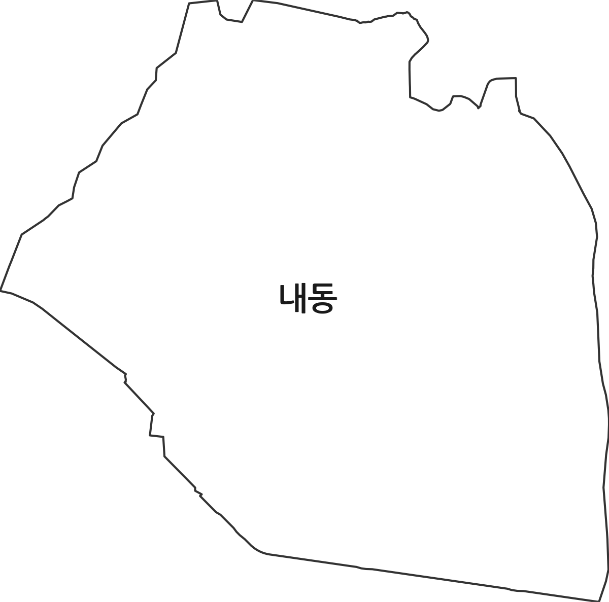 경상남도 김해시 내동 법정동 행정구역 경계 지도