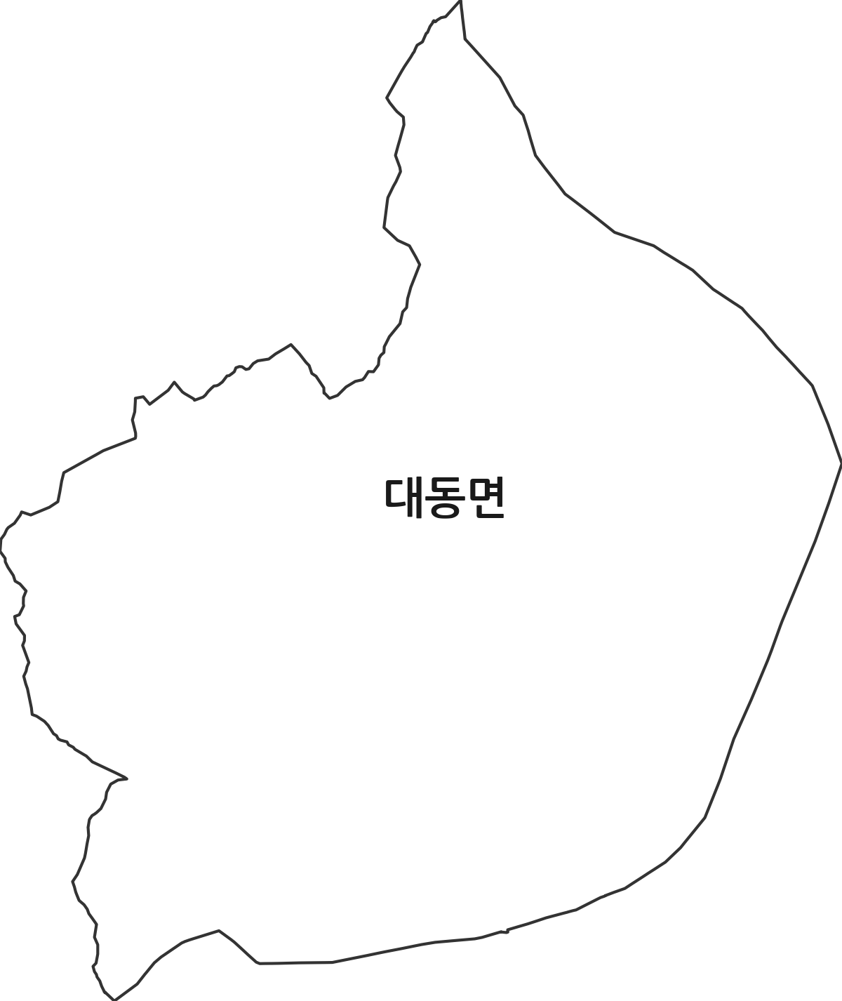 경상남도 김해시 대동면 법정동 행정구역 경계 지도