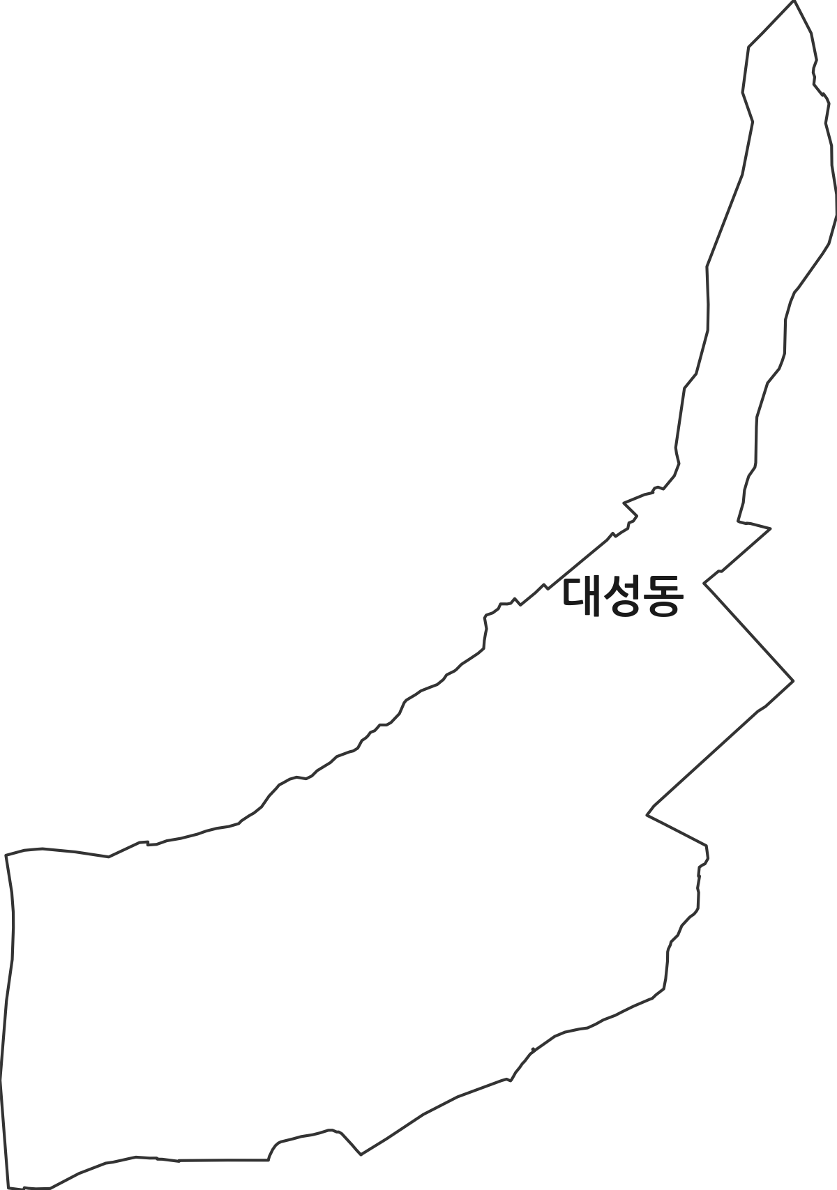 경상남도 김해시 대성동 법정동 행정구역 경계 지도