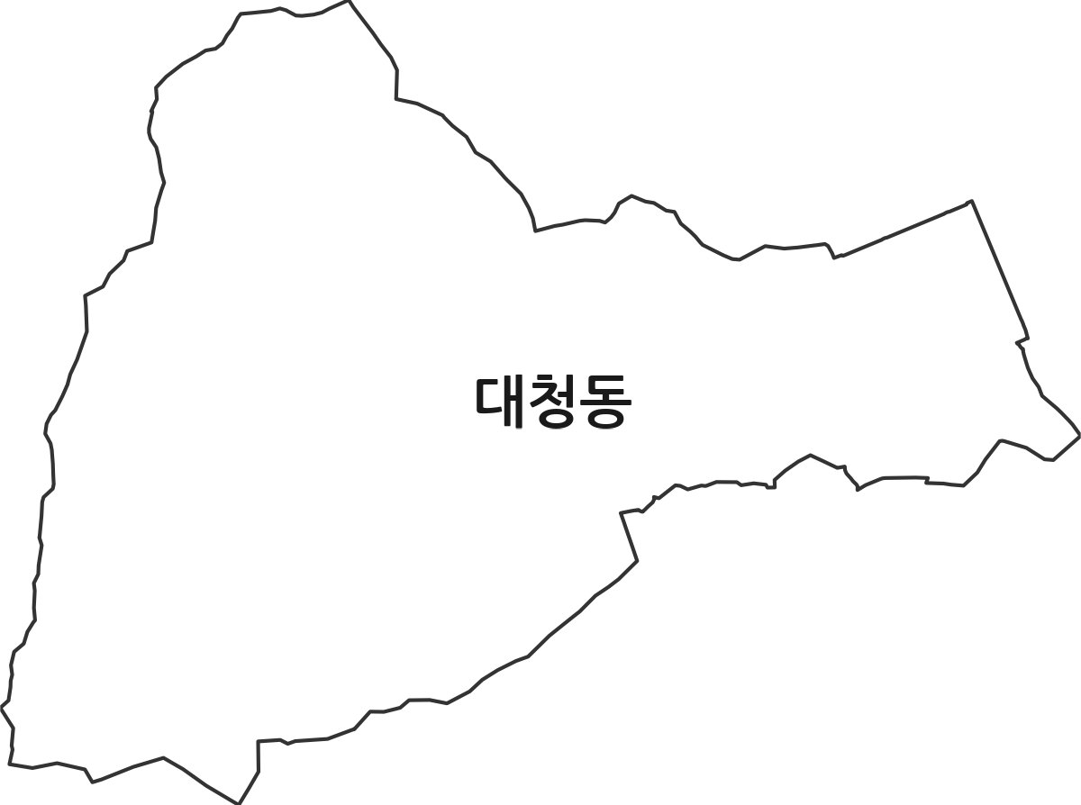 경상남도 김해시 대청동 법정동 행정구역 경계 지도