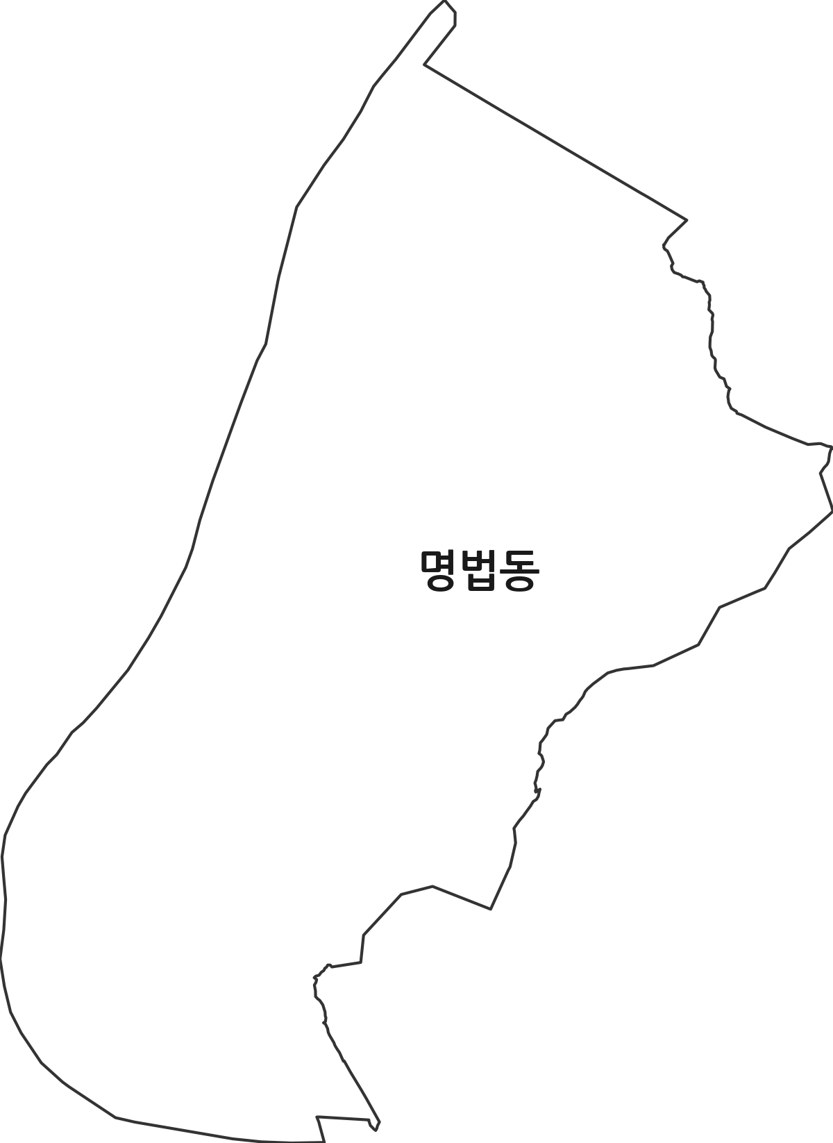 경상남도 김해시 명법동 법정동 행정구역 경계 지도