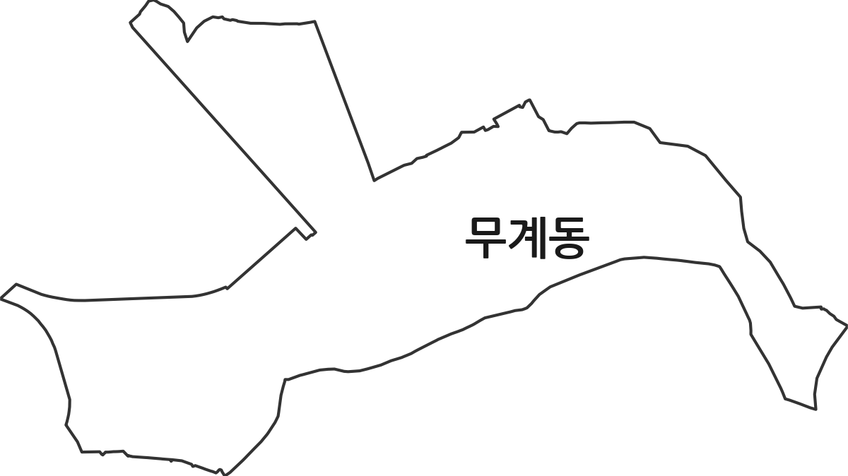 경상남도 김해시 무계동 법정동 행정구역 경계 지도