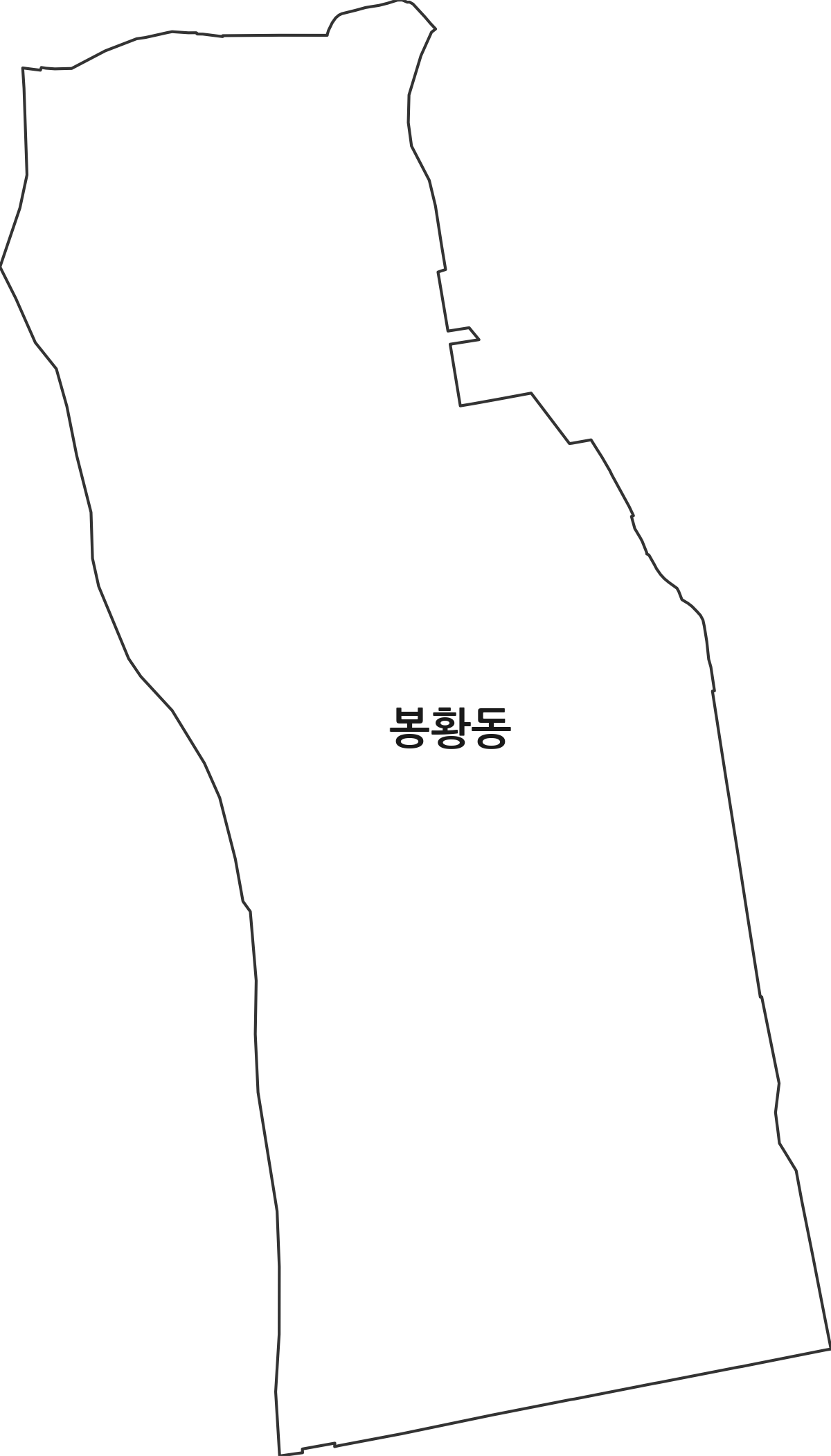 경상남도 김해시 봉황동 법정동 행정구역 경계 지도