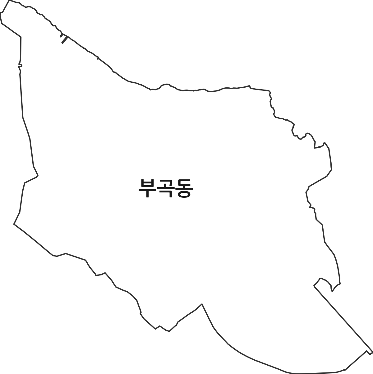 경상남도 김해시 부곡동 법정동 행정구역 경계 지도