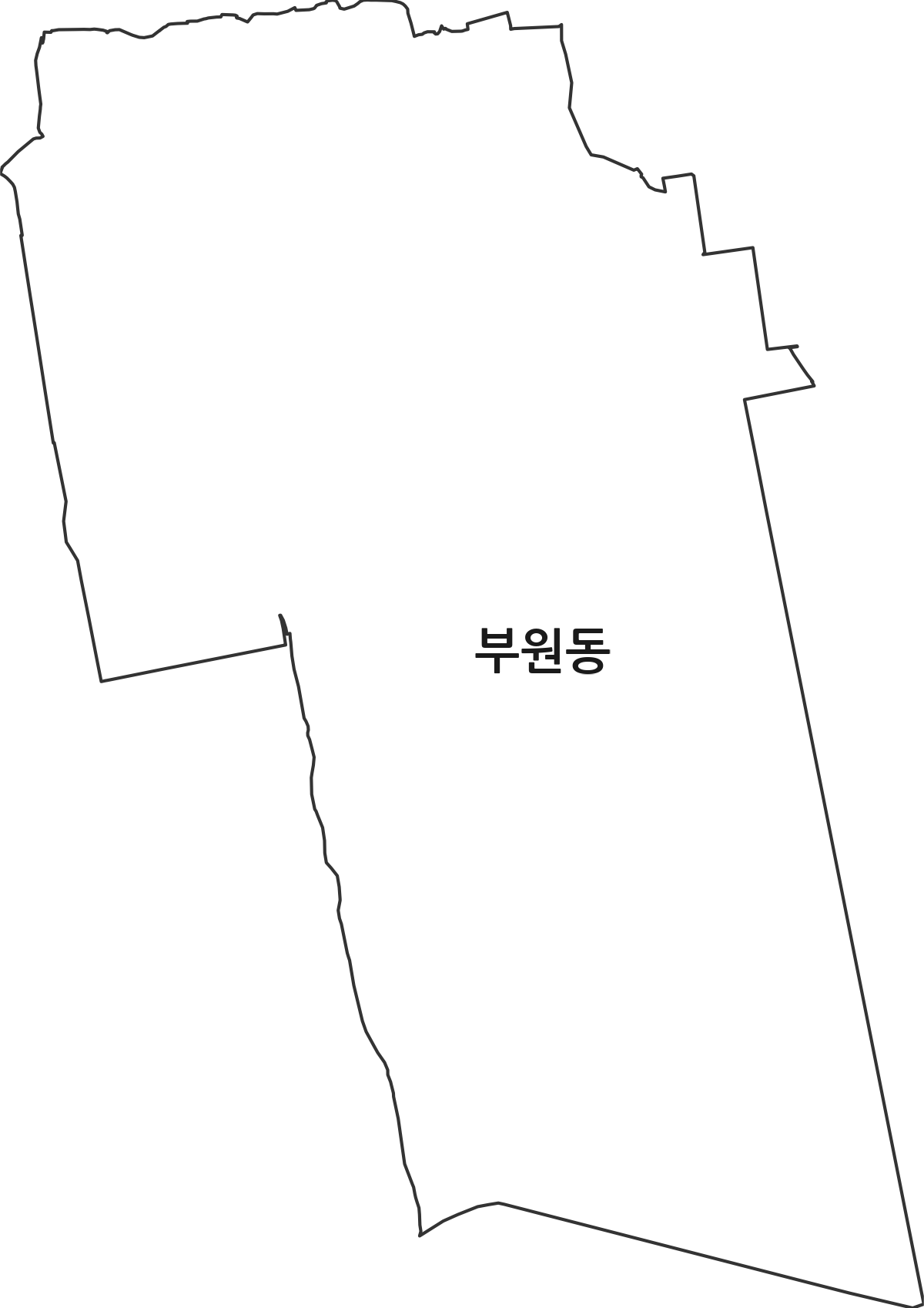 경상남도 김해시 부원동 법정동 행정구역 경계 지도