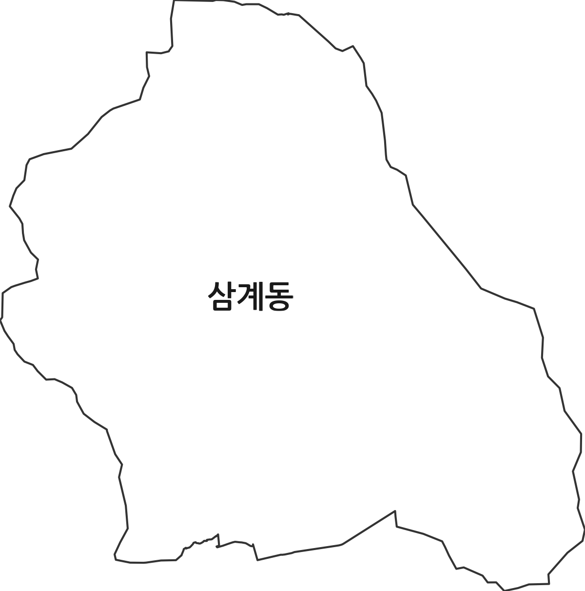 경상남도 김해시 삼계동 법정동 행정구역 경계 지도