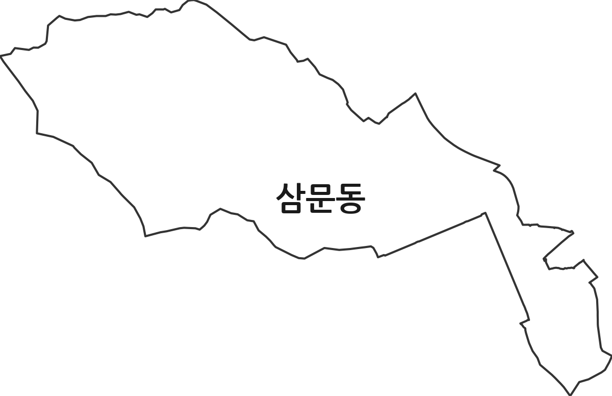 경상남도 김해시 삼문동 법정동 행정구역 경계 지도