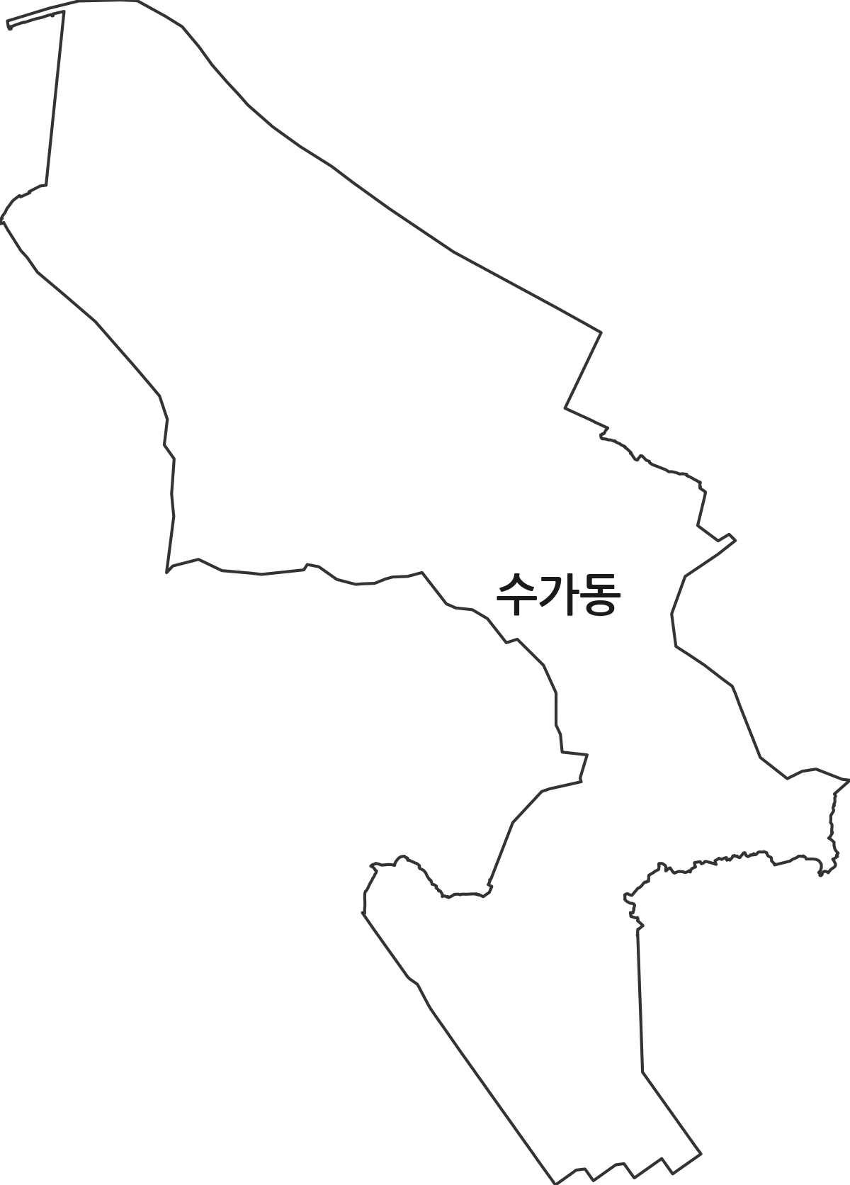 경상남도 김해시 수가동 법정동 행정구역 경계 지도