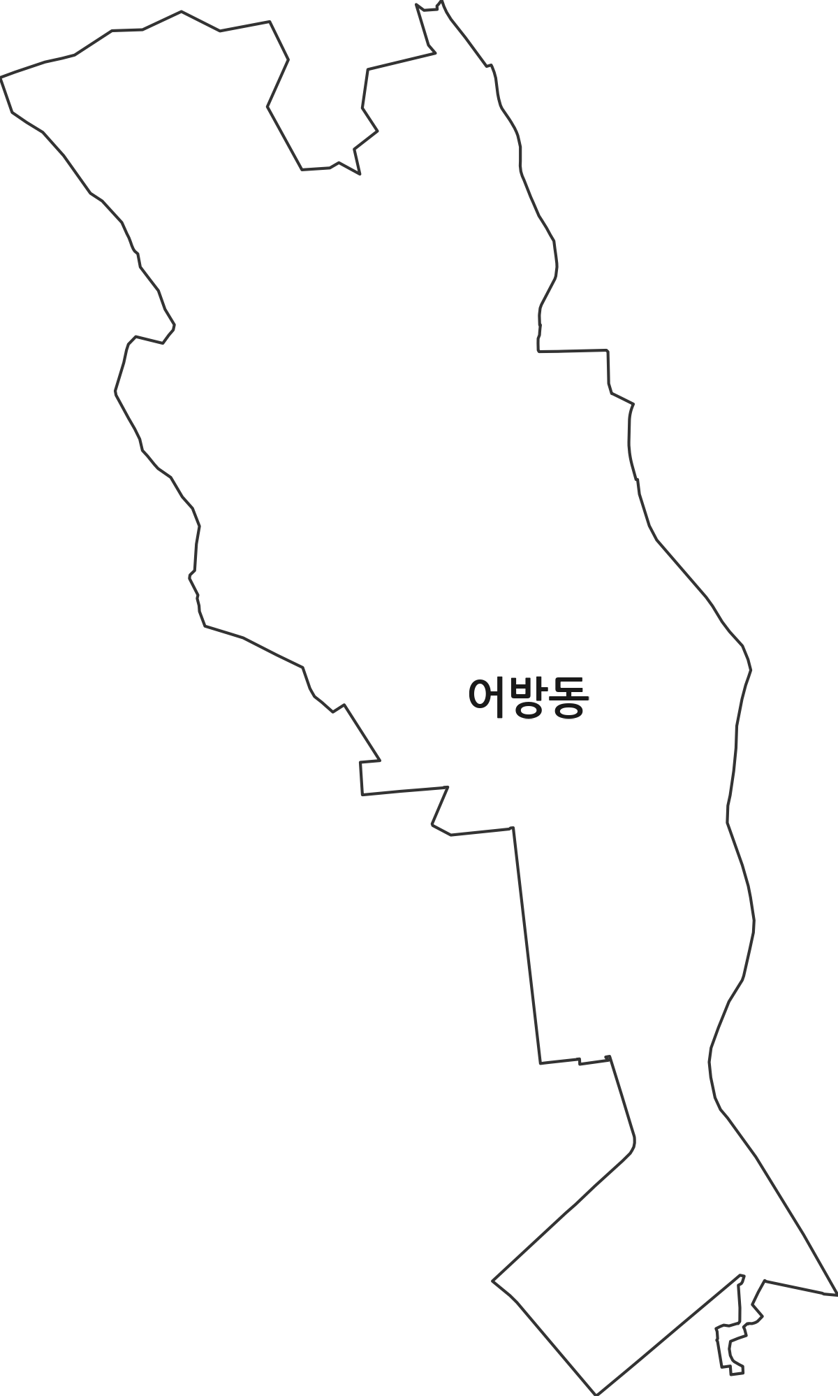 경상남도 김해시 어방동 법정동 행정구역 경계 지도