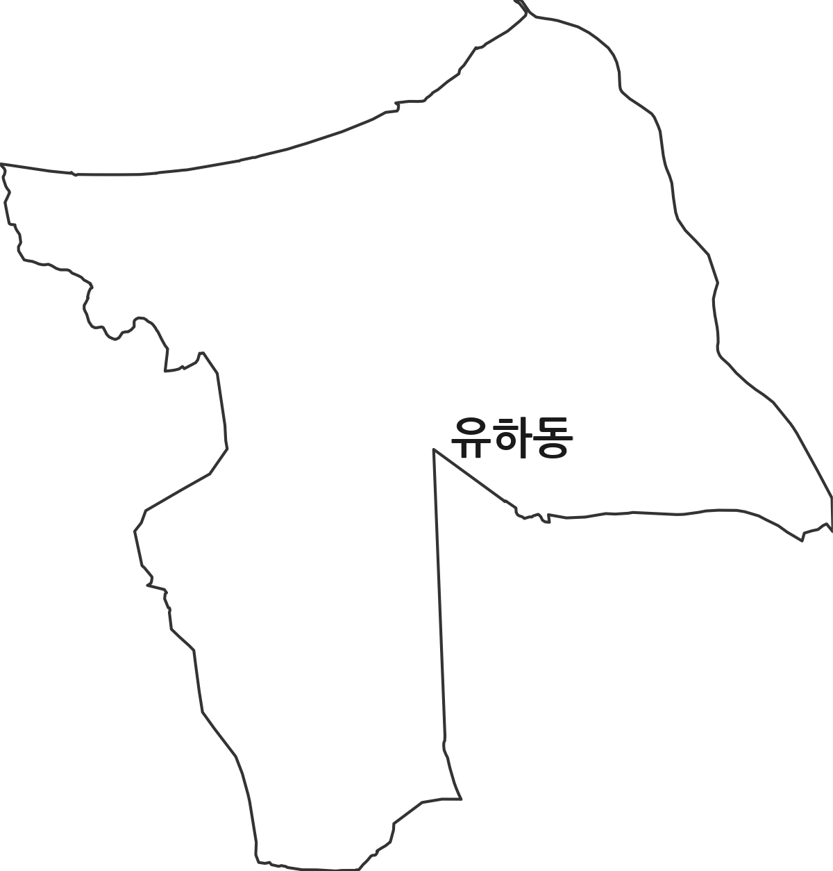 경상남도 김해시 유하동 법정동 행정구역 경계 지도