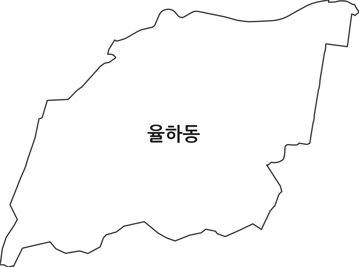 경상남도 김해시 율하동 법정동 행정구역 경계 지도