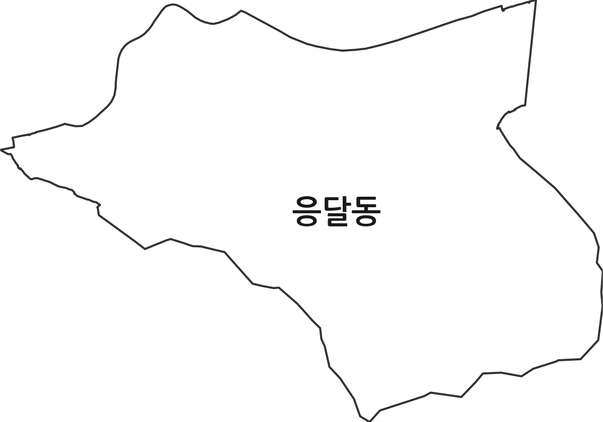 경상남도 김해시 응달동 법정동 행정구역 경계 지도