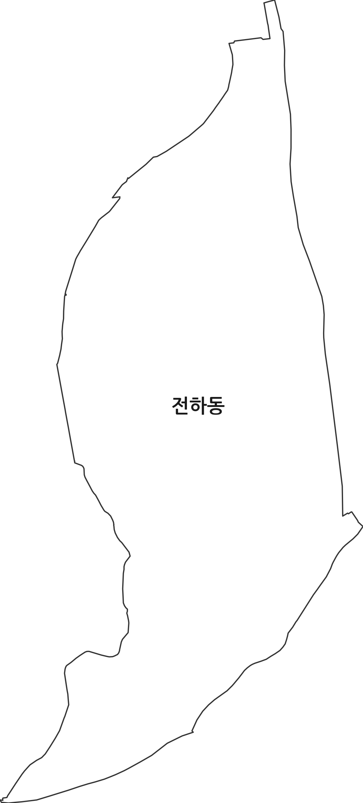 경상남도 김해시 전하동 법정동 행정구역 경계 지도