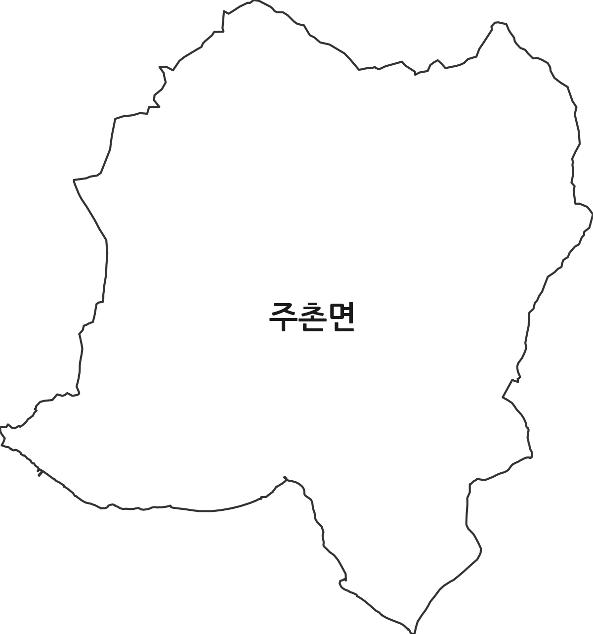 경상남도 김해시 주촌면 법정동 행정구역 경계 지도