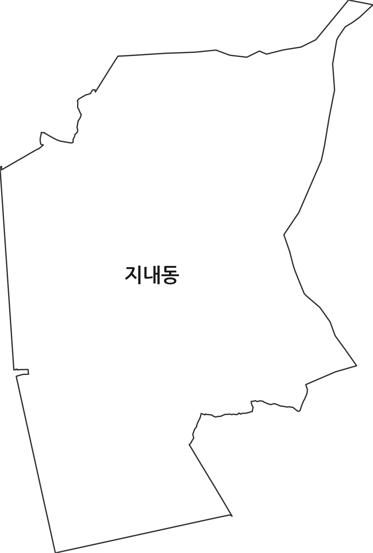 경상남도 김해시 지내동 법정동 행정구역 경계 지도