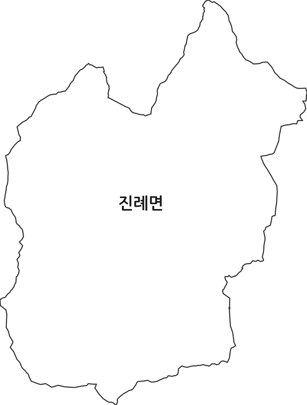 경상남도 김해시 진례면 법정동 행정구역 경계 지도