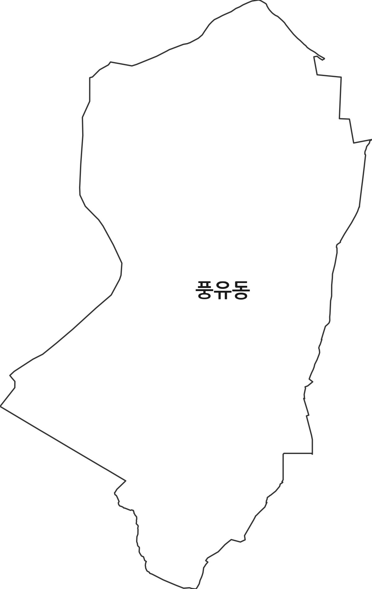 경상남도 김해시 풍유동 법정동 행정구역 경계 지도