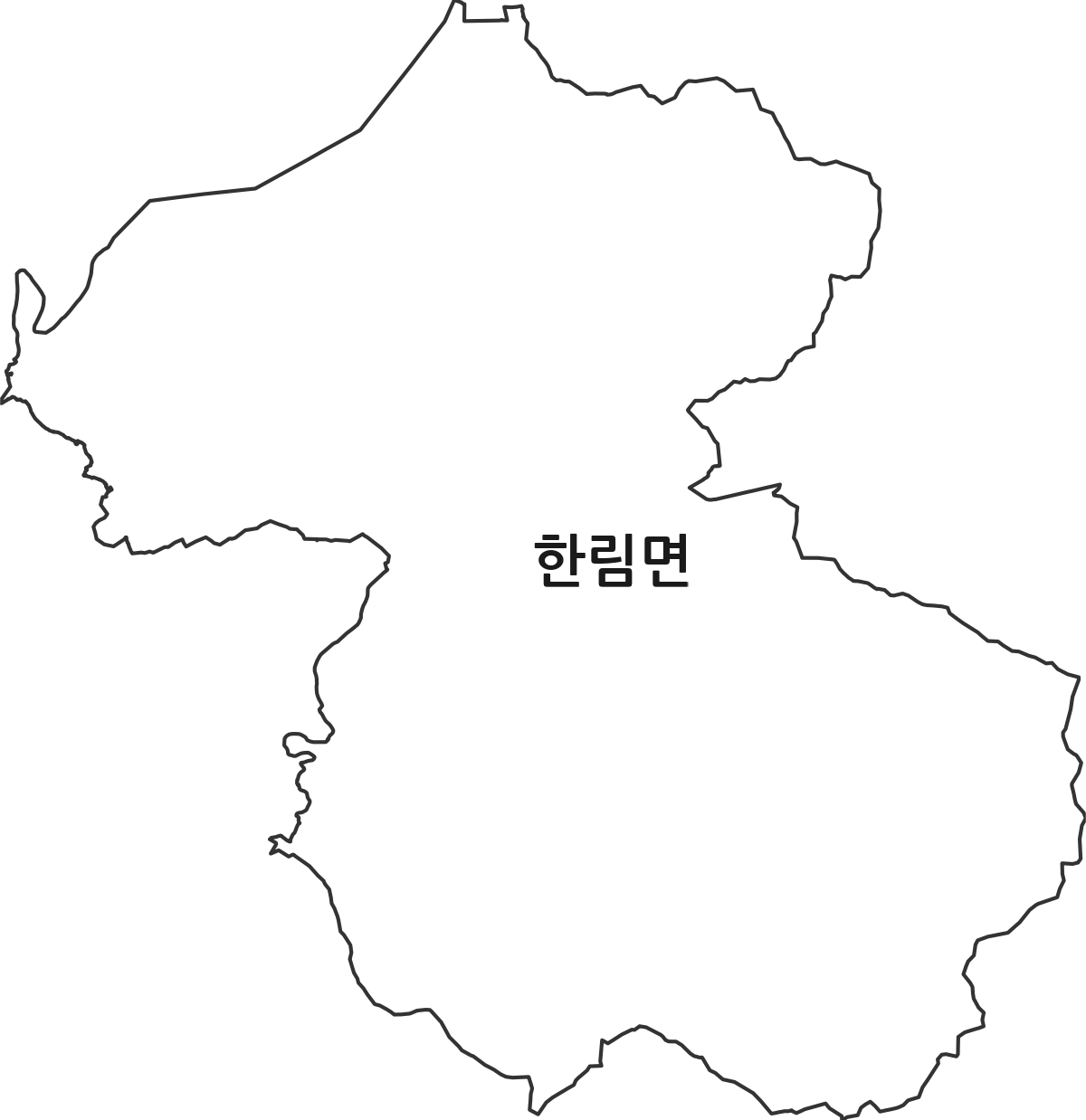 경상남도 김해시 한림면 법정동 행정구역 경계 지도
