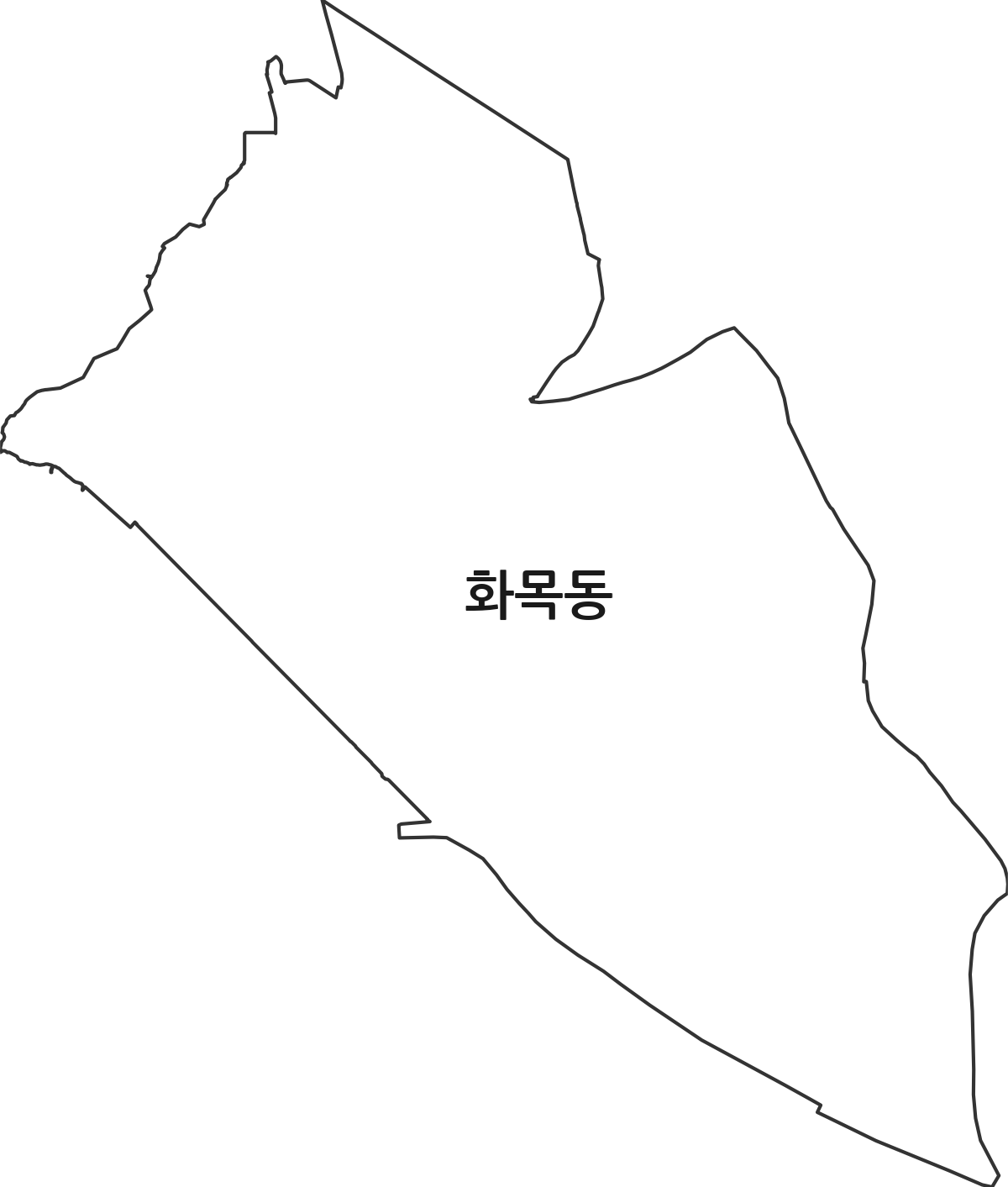 경상남도 김해시 화목동 법정동 행정구역 경계 지도