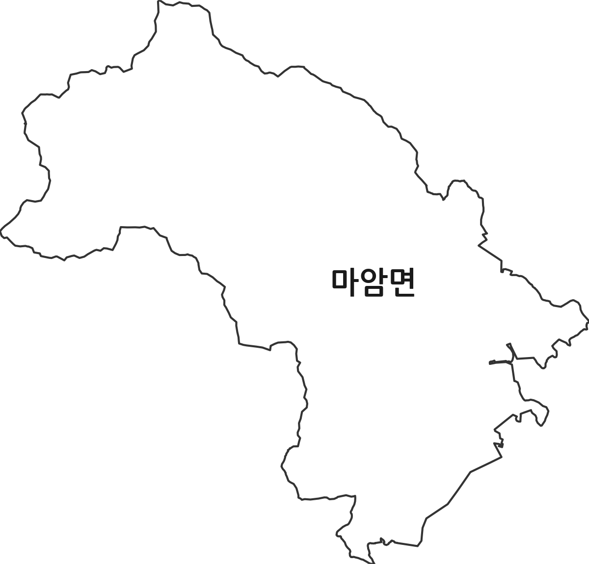 경상남도 고성군 마암면 법정동 행정구역 경계 지도