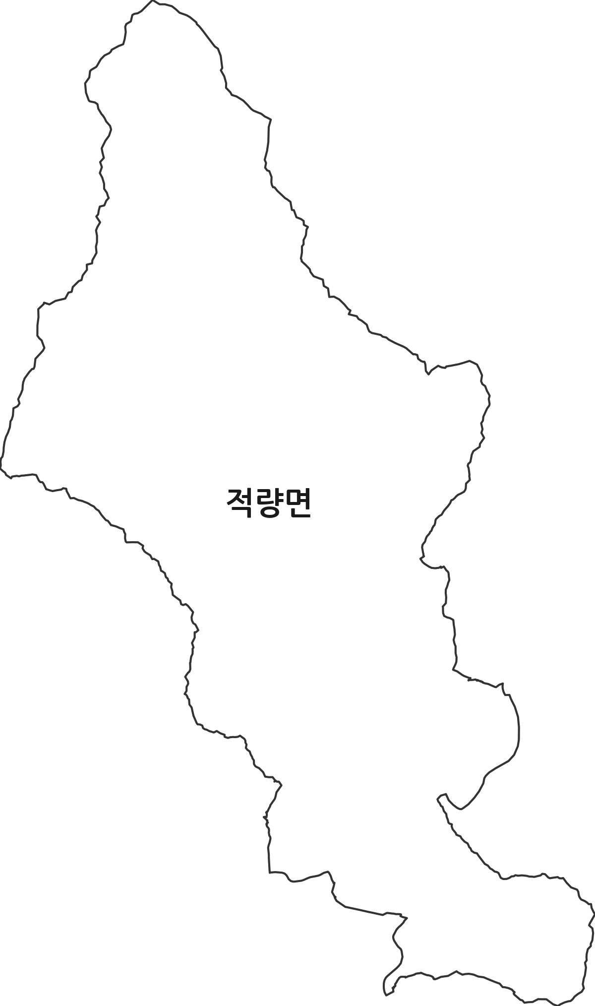 경상남도 하동군 적량면 행정동 행정구역 경계 지도