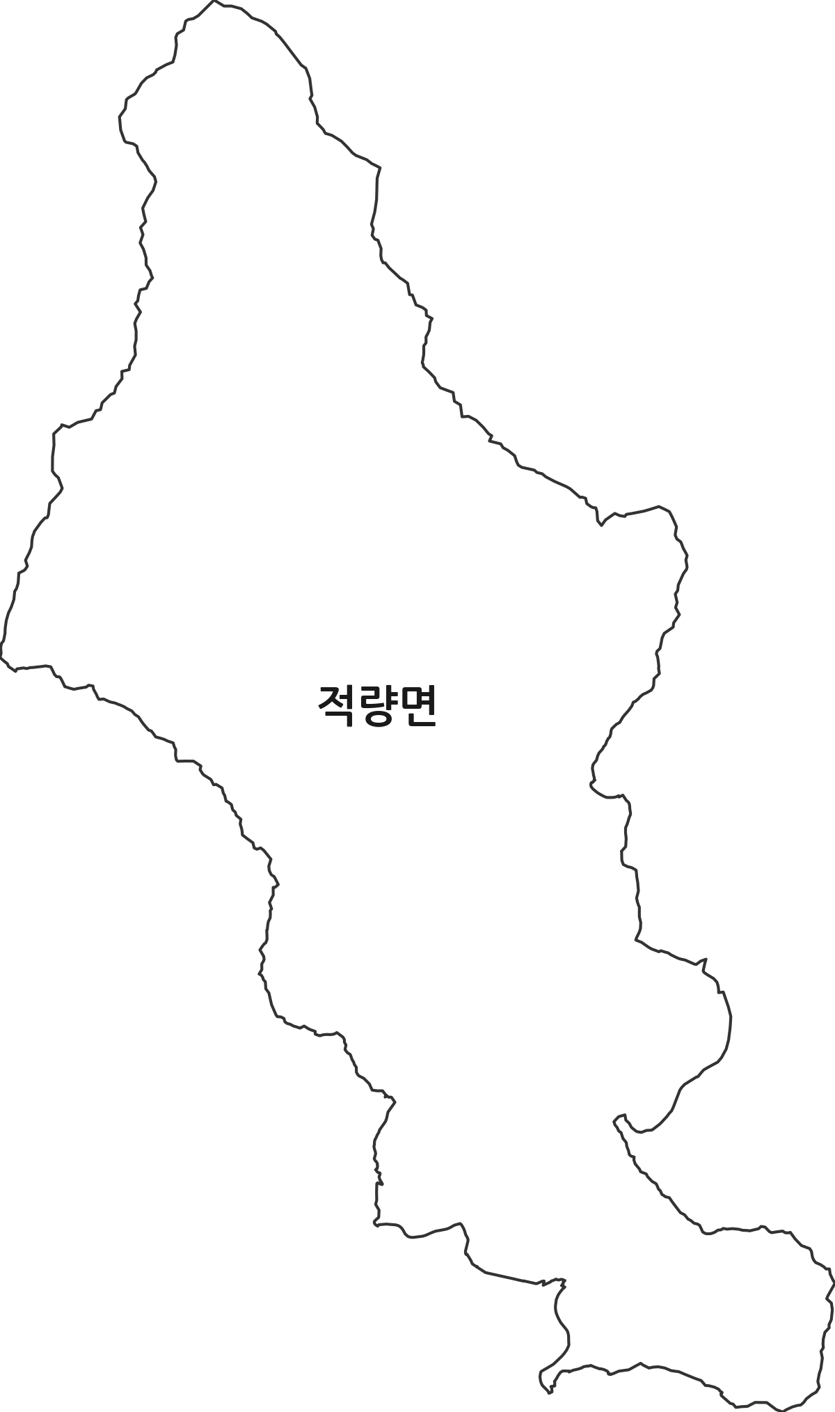 경상남도 하동군 적량면 법정동 행정구역 경계 지도
