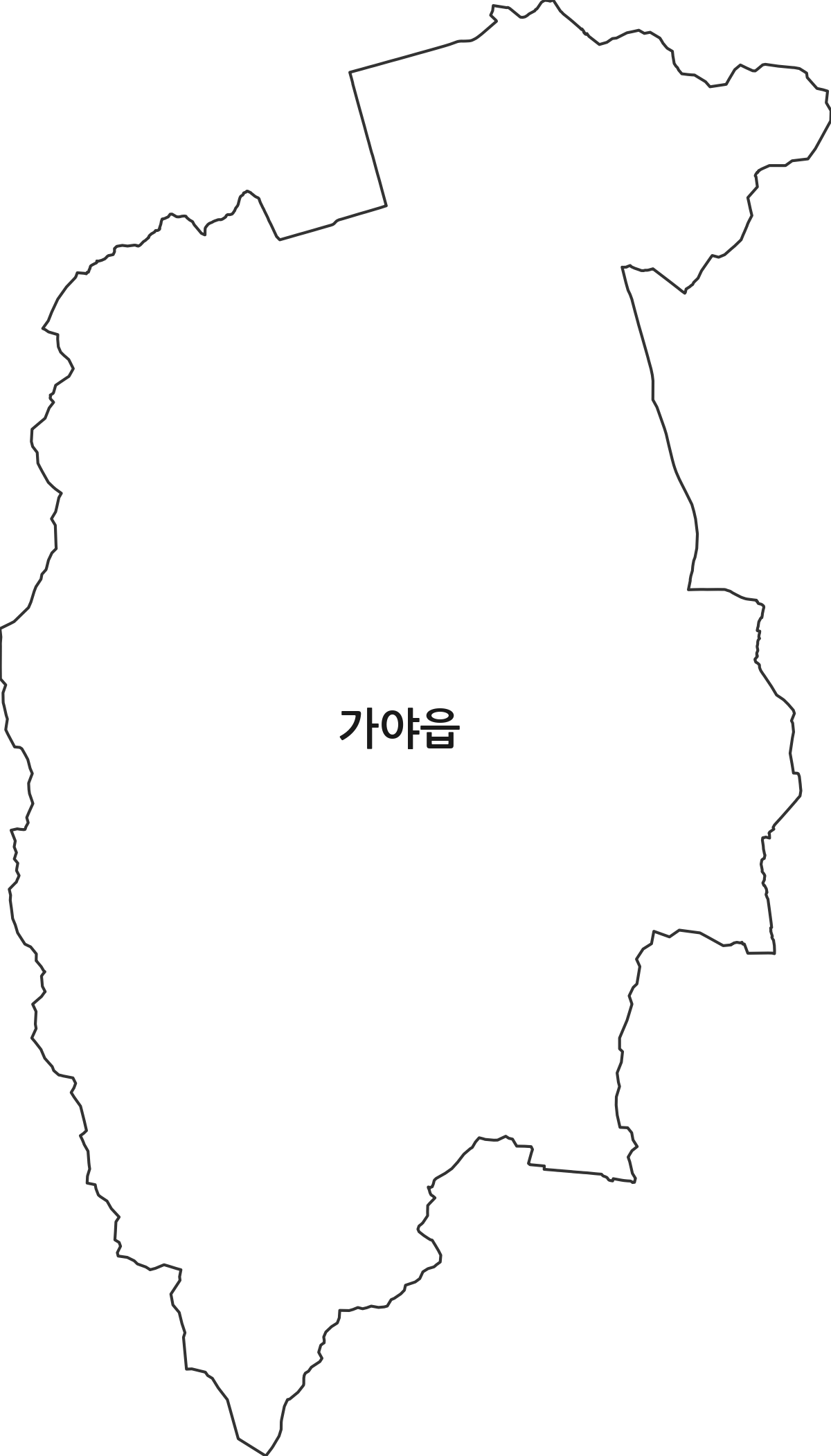 경상남도 함안군 가야읍 행정동 행정구역 경계 지도