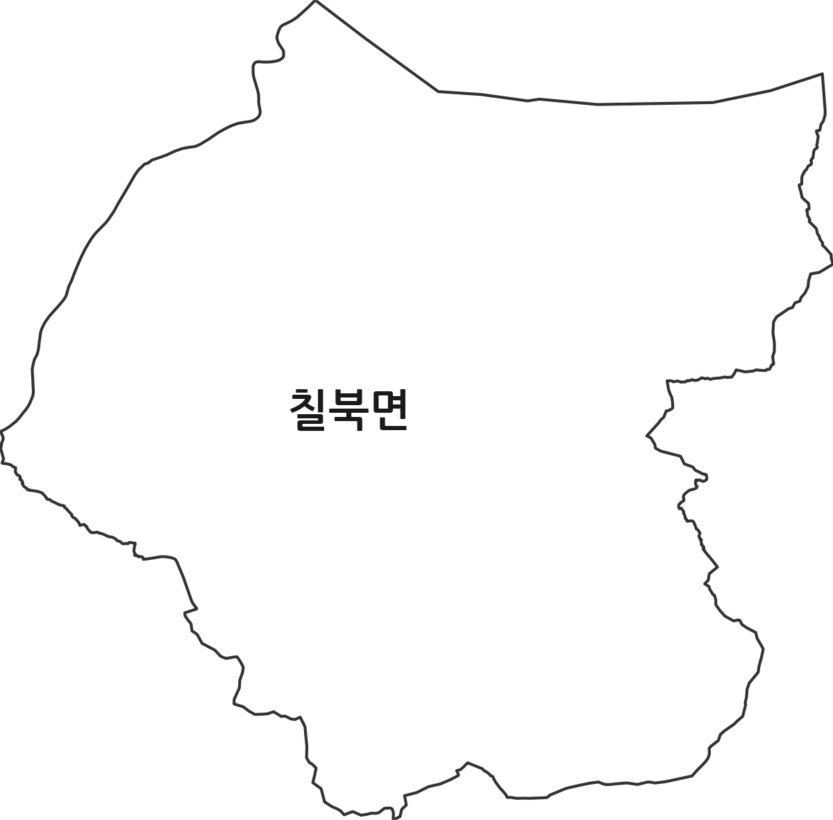 경상남도 함안군 칠북면 행정동 행정구역 경계 지도