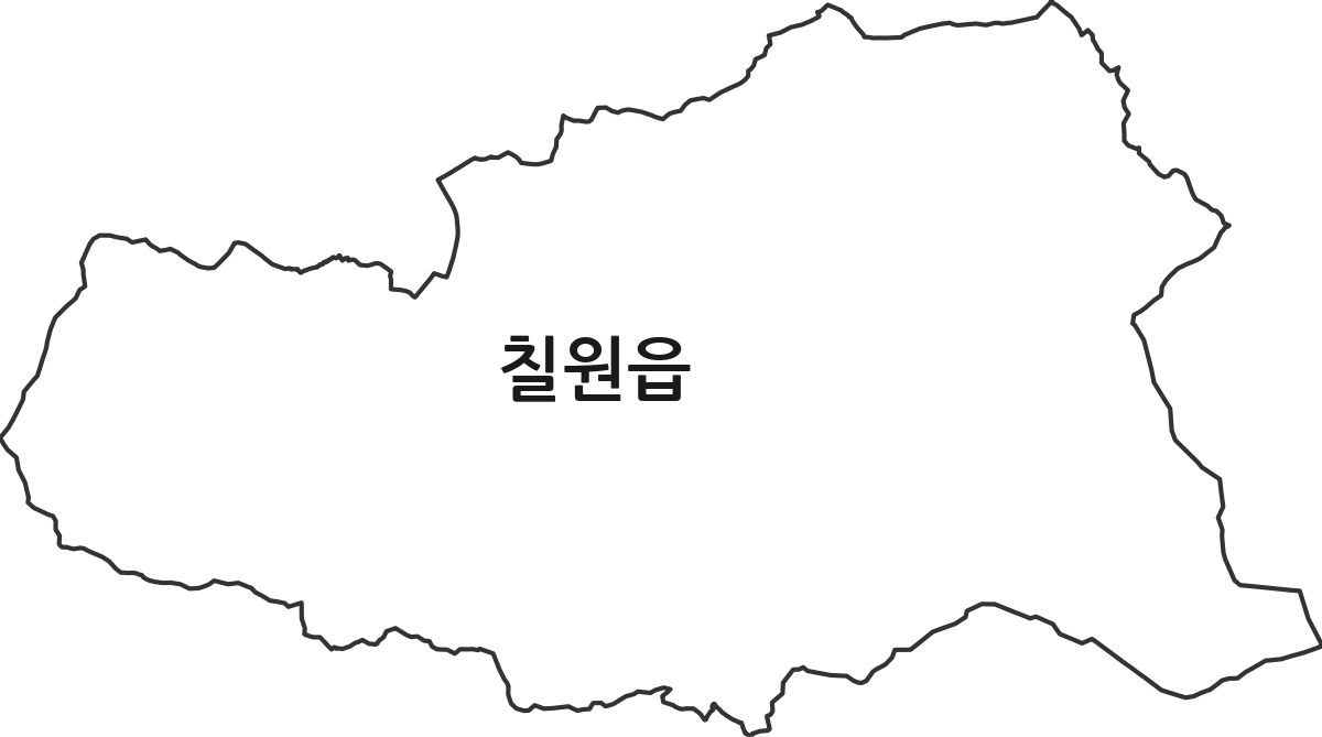 경상남도 함안군 칠원읍 행정동 행정구역 경계 지도