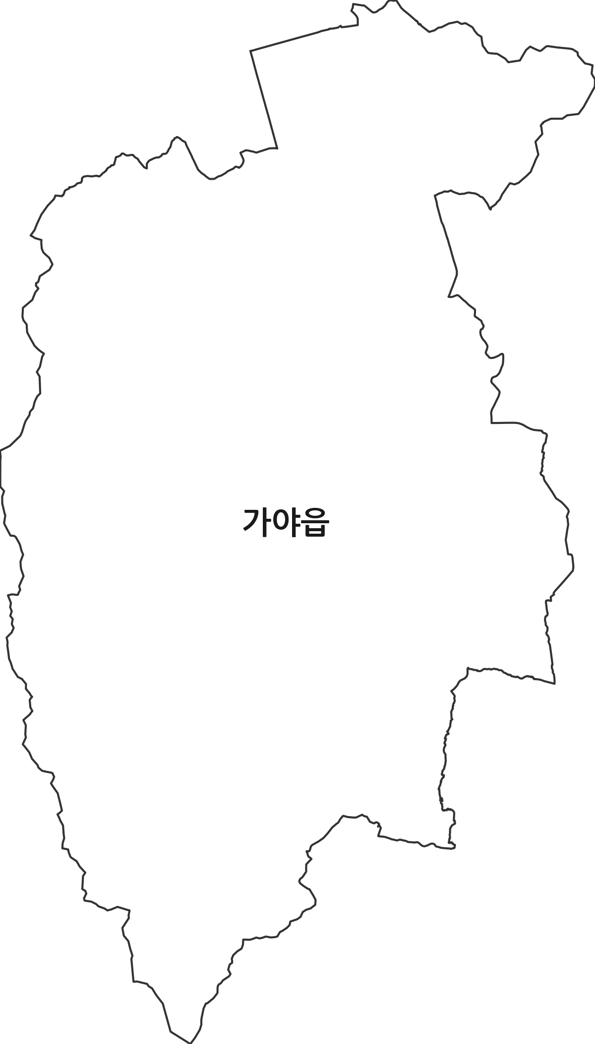 경상남도 함안군 가야읍 법정동 행정구역 경계 지도