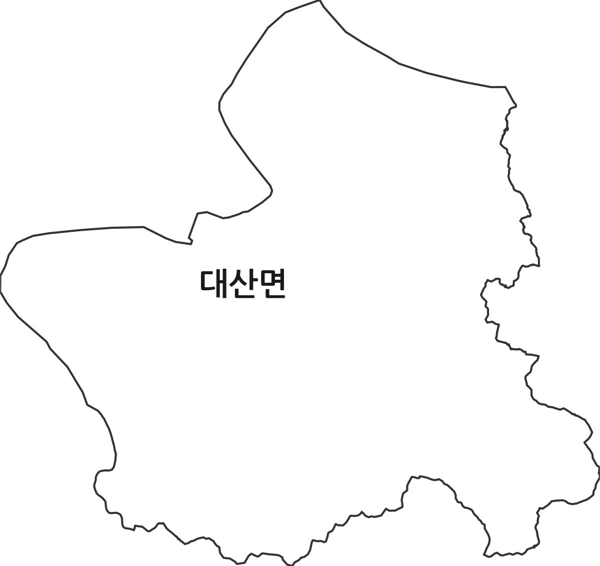 경상남도 함안군 대산면 법정동 행정구역 경계 지도