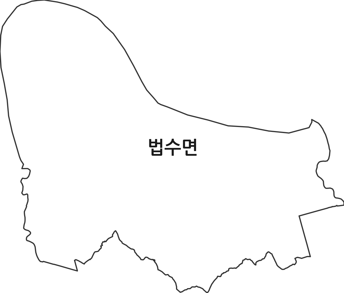 경상남도 함안군 법수면 법정동 행정구역 경계 지도