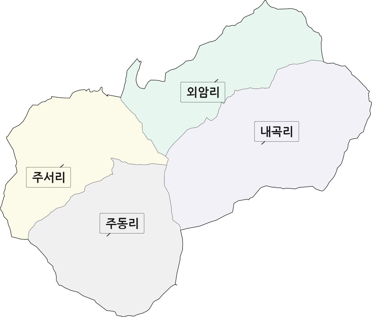 경상남도 함안군 여항면 법정동 리 구분 행정구역 경계 지도