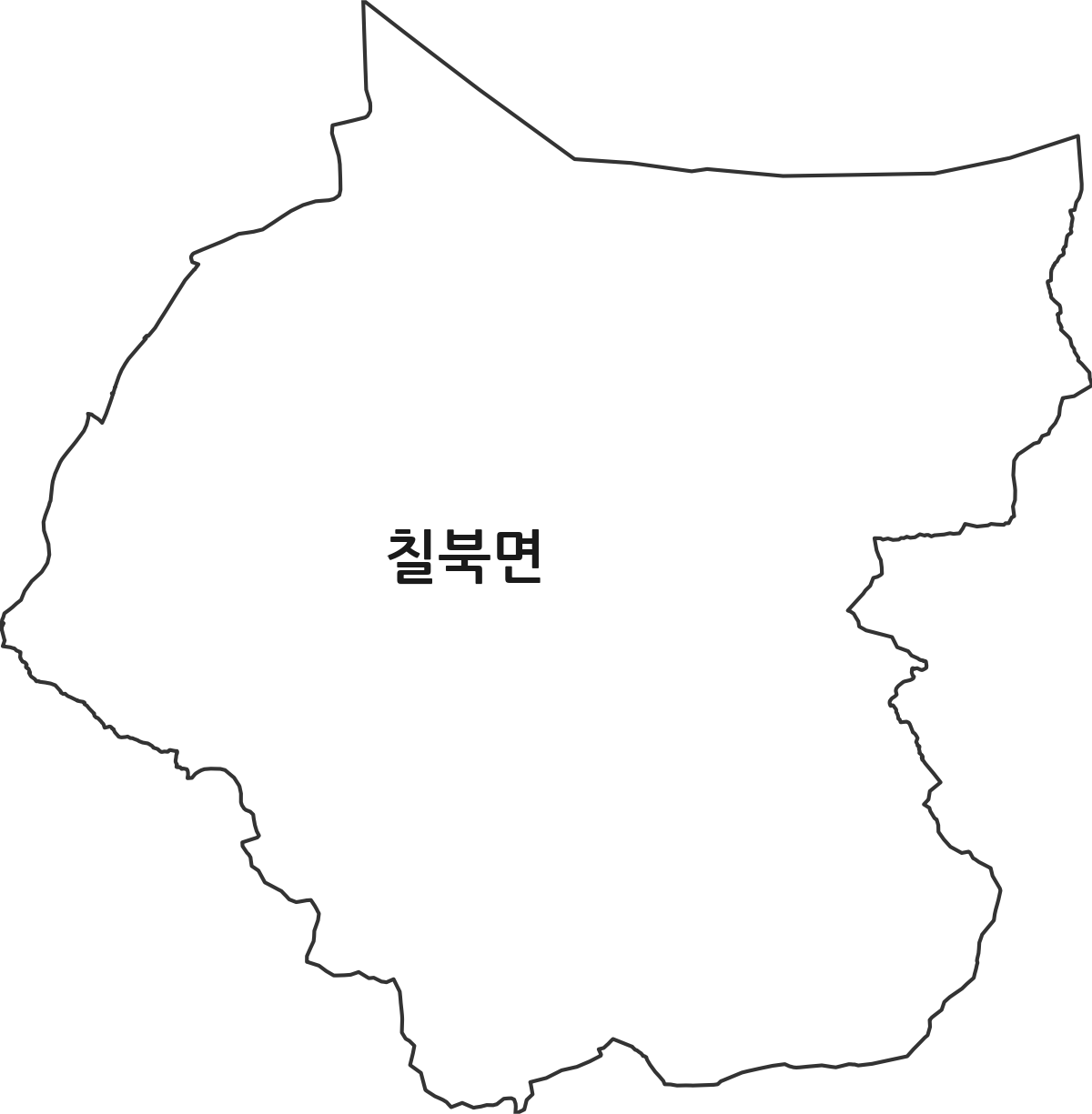 경상남도 함안군 칠북면 법정동 행정구역 경계 지도