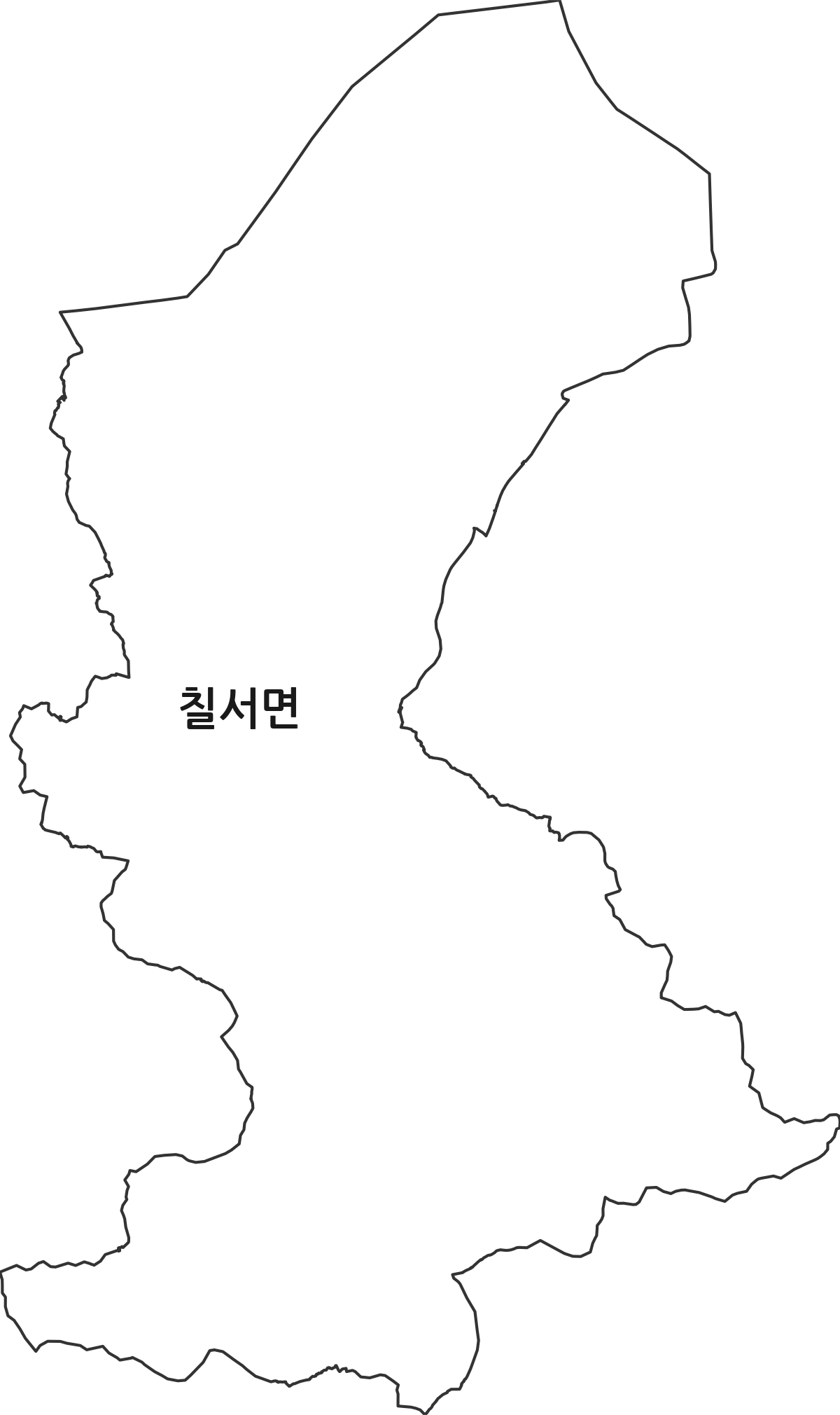 경상남도 함안군 칠서면 법정동 행정구역 경계 지도
