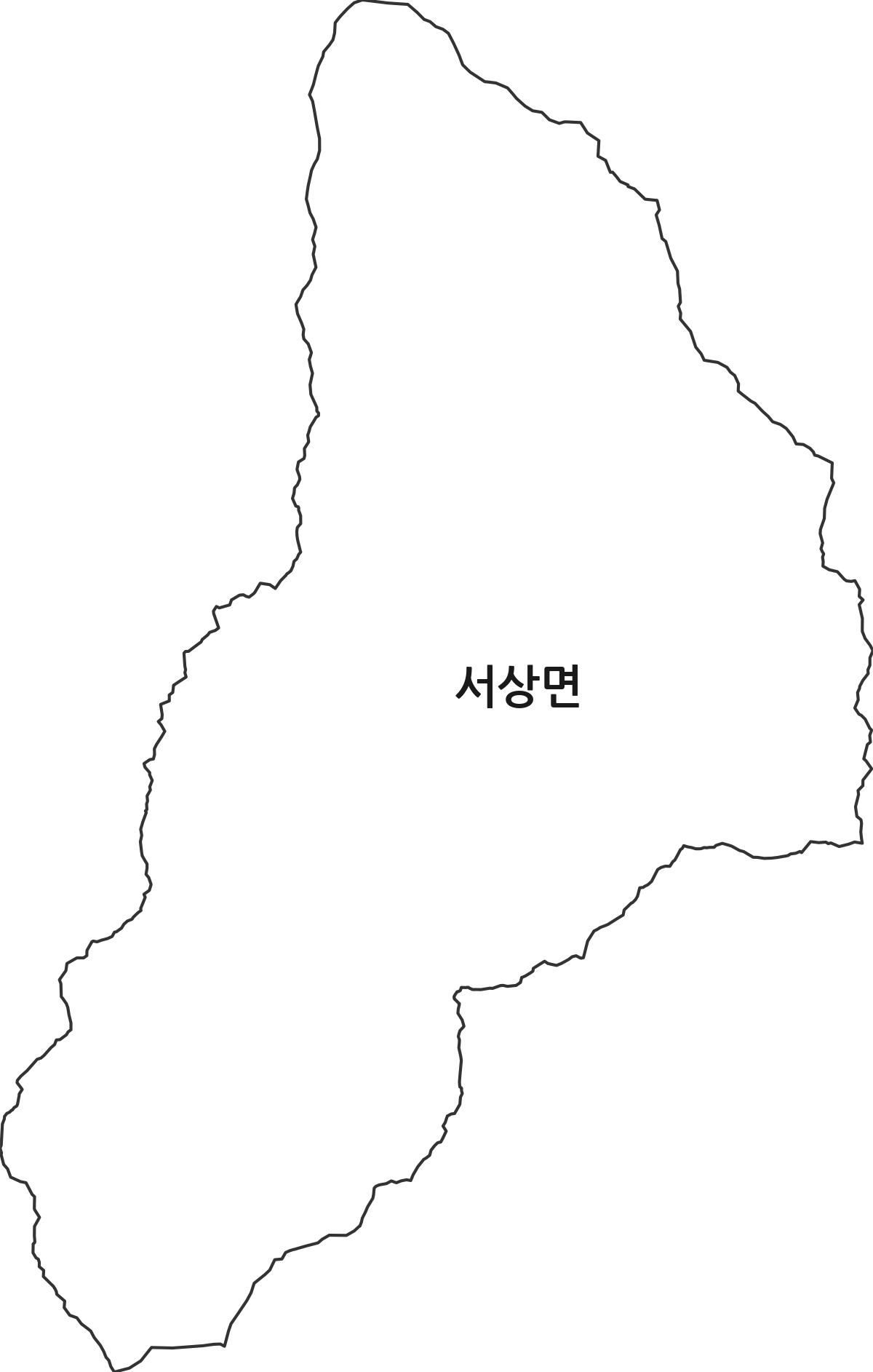 경상남도 함양군 서상면 법정동 행정구역 경계 지도