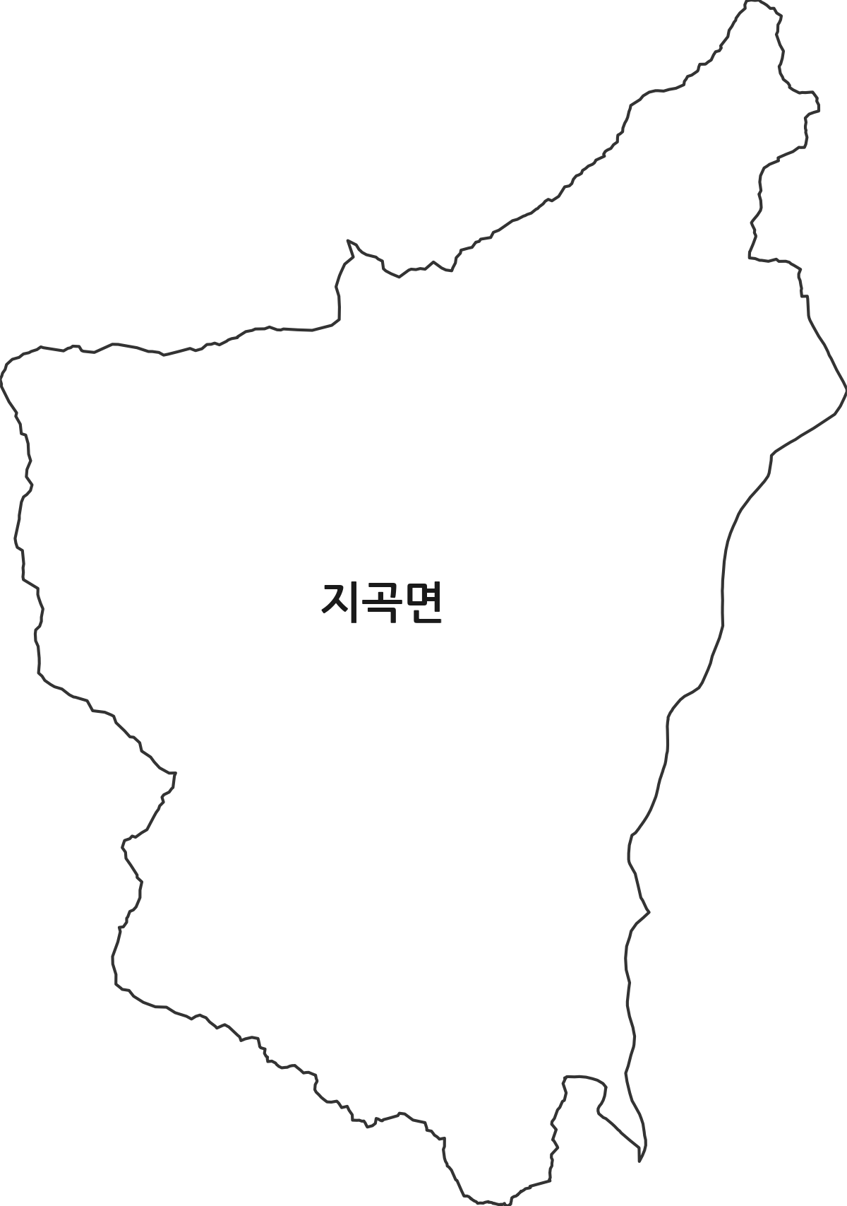 경상남도 함양군 지곡면 법정동 행정구역 경계 지도