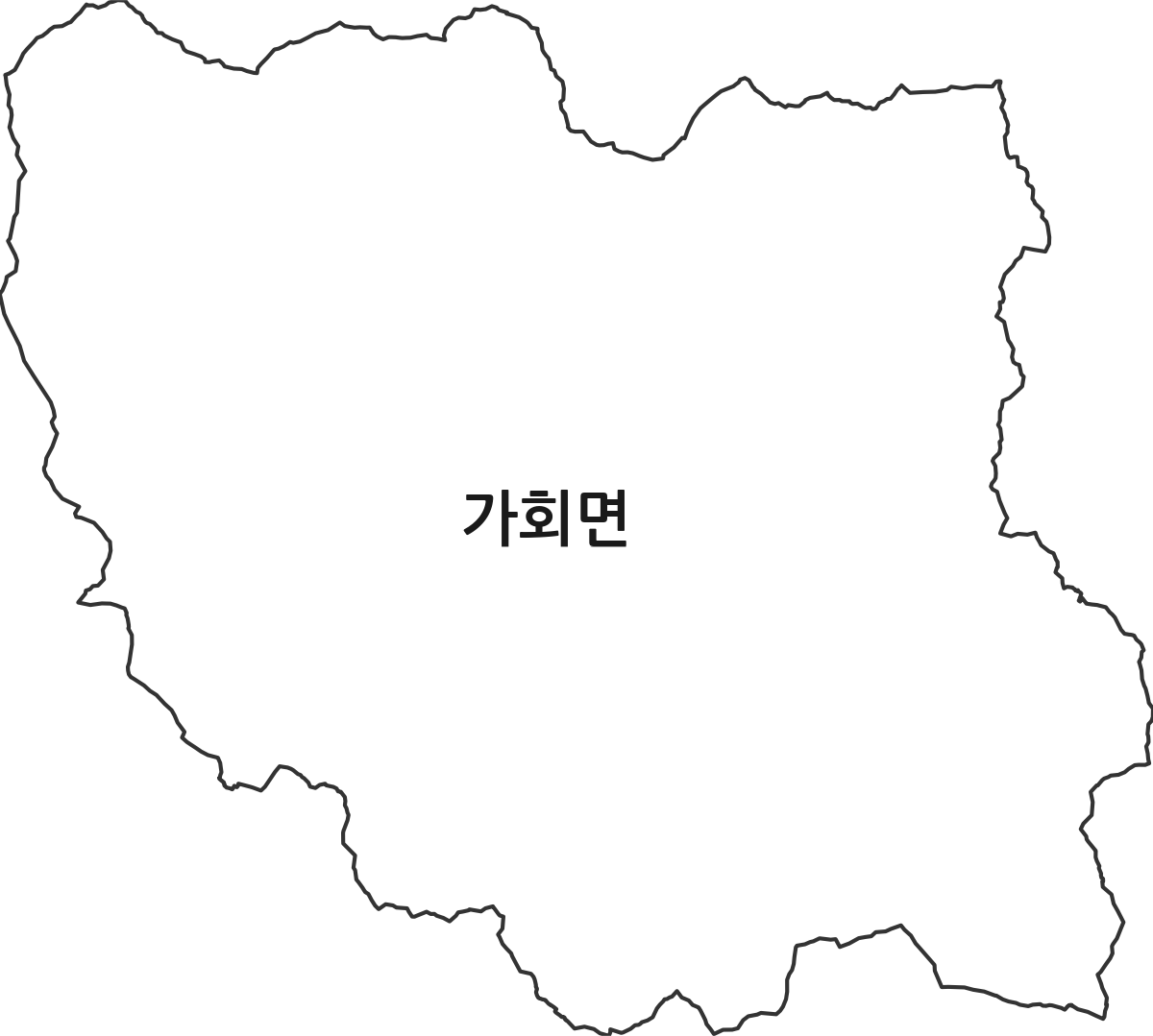 경상남도 합천군 가회면 행정동 행정구역 경계 지도