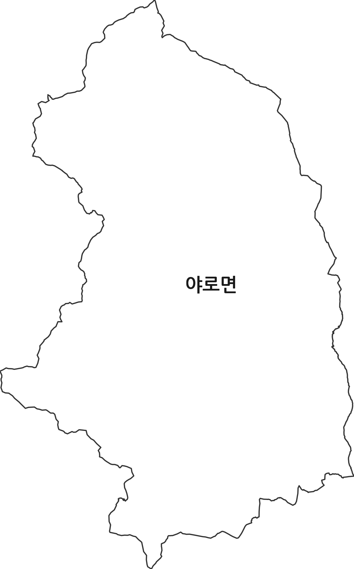 경상남도 합천군 야로면 법정동 행정구역 경계 지도