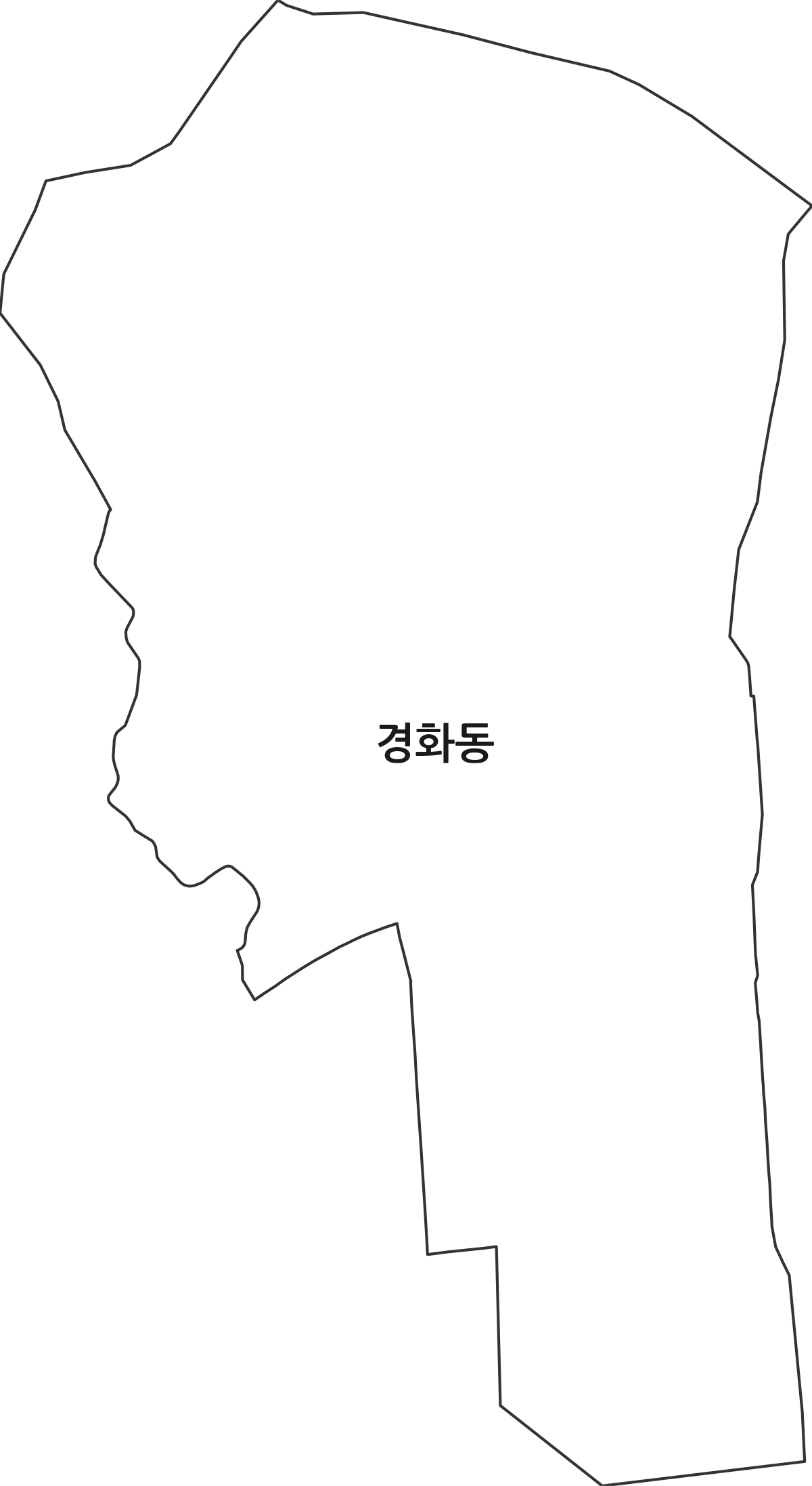 경상남도 창원시 진해구 경화동 행정동 행정구역 경계 지도