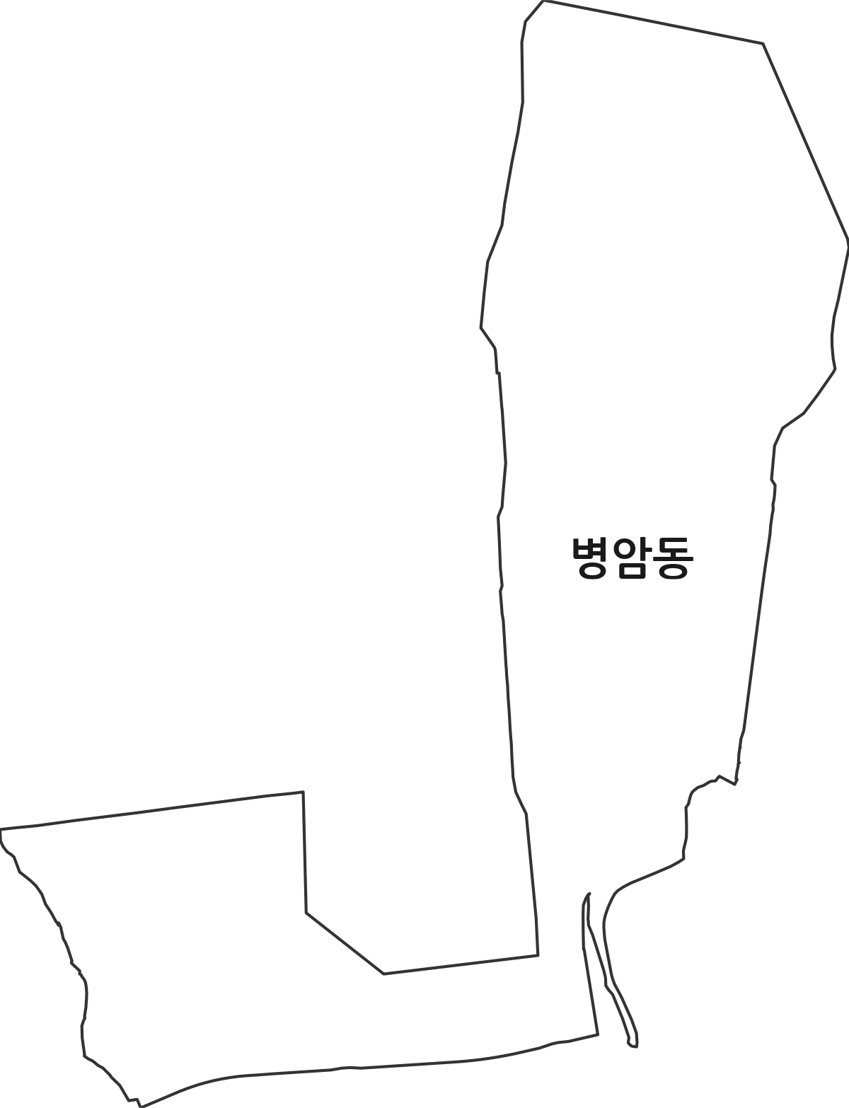 경상남도 창원시 진해구 병암동 행정동 행정구역 경계 지도