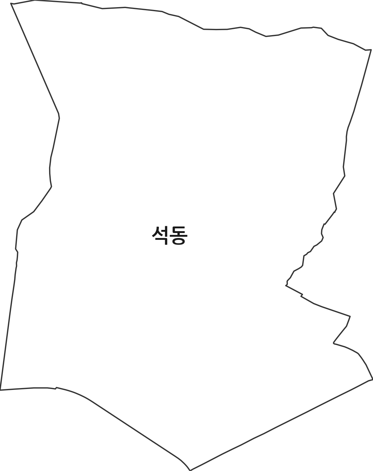 경상남도 창원시 진해구 석동 행정동 행정구역 경계 지도