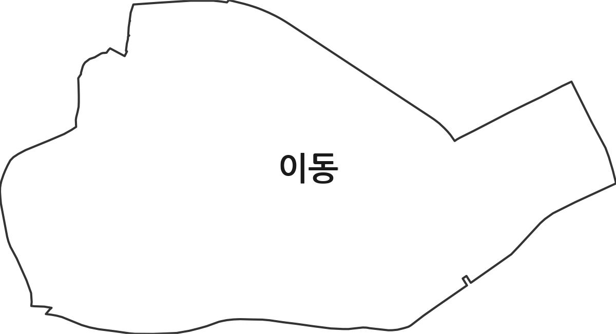 경상남도 창원시 진해구 이동 행정동 행정구역 경계 지도