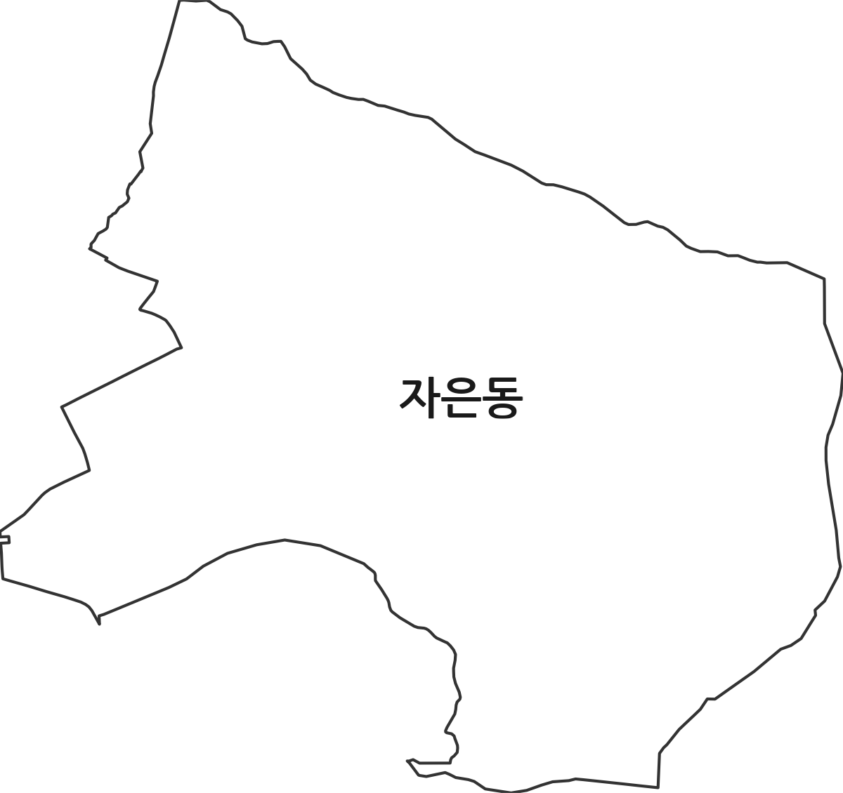 경상남도 창원시 진해구 자은동 행정동 행정구역 경계 지도