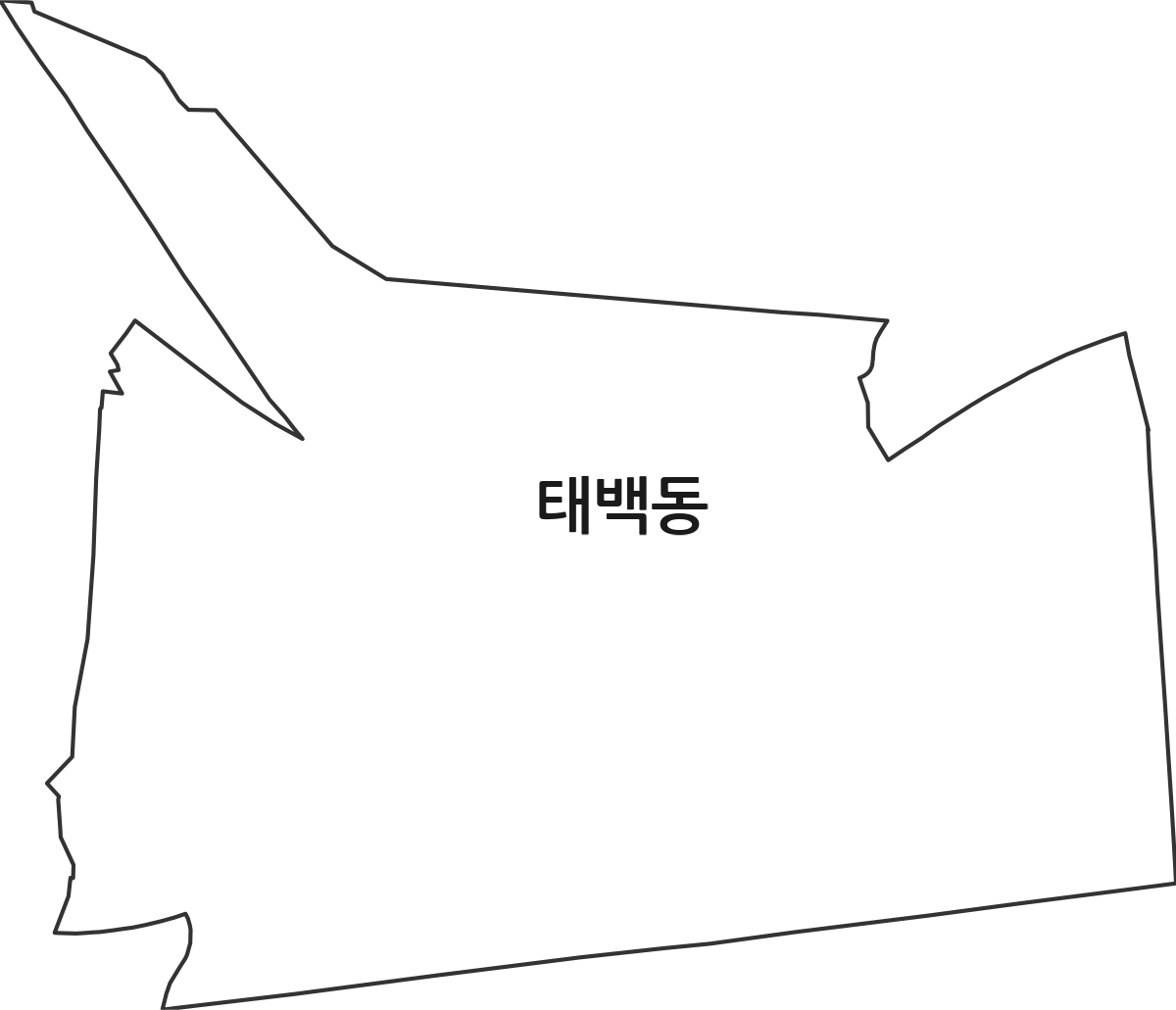 경상남도 창원시 진해구 태백동 행정동 행정구역 경계 지도