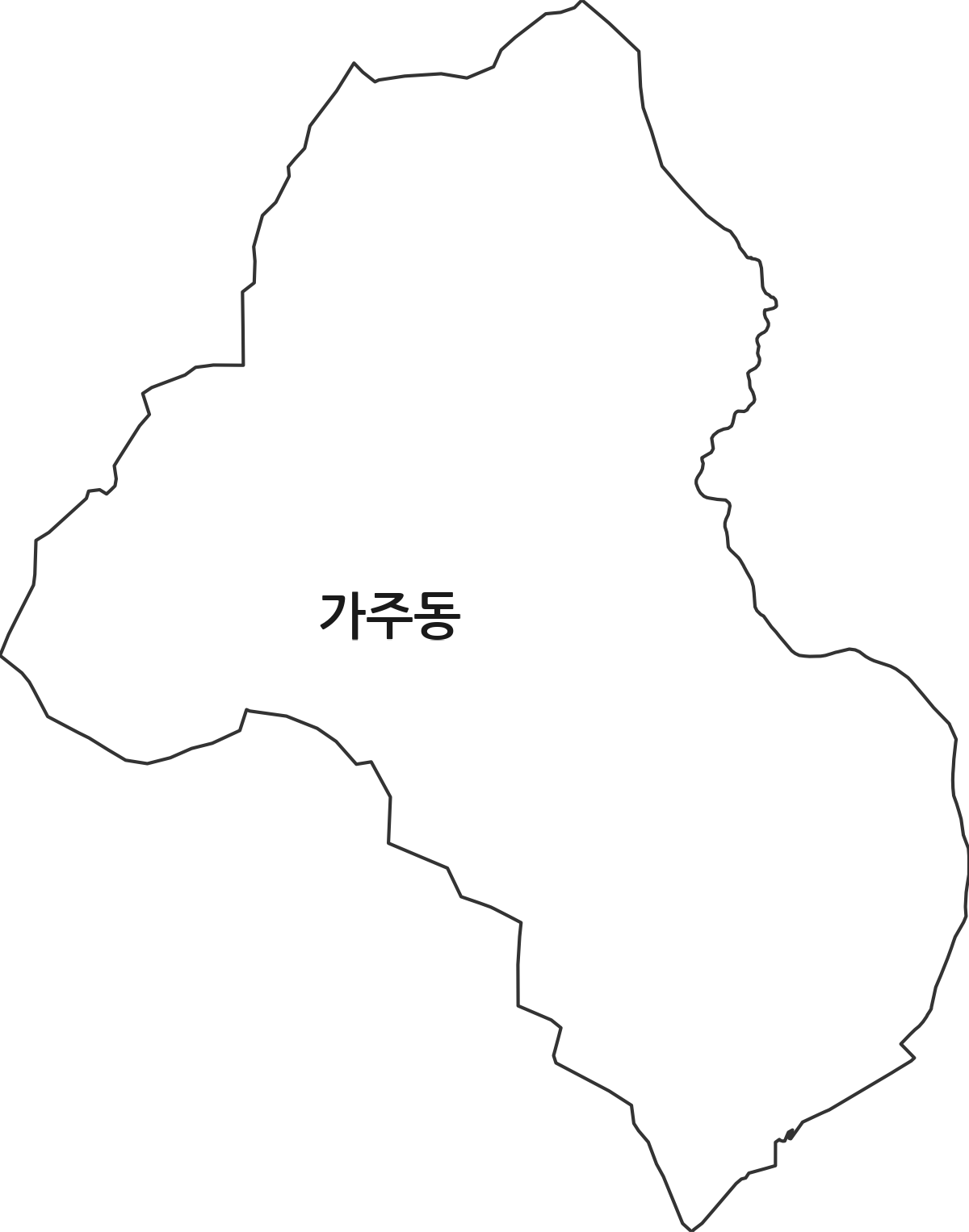 경상남도 창원시 진해구 가주동 법정동 행정구역 경계 지도