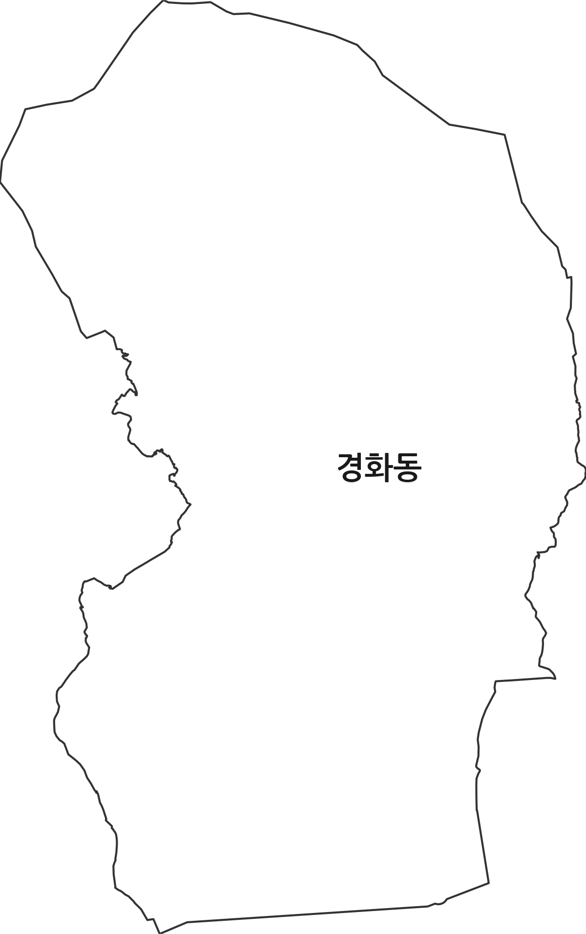 경상남도 창원시 진해구 경화동 법정동 행정구역 경계 지도