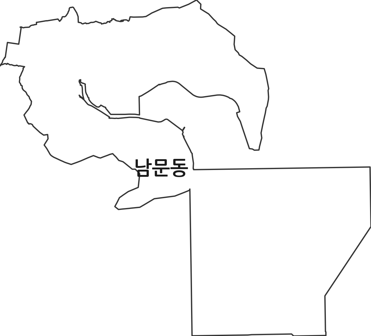 경상남도 창원시 진해구 남문동 법정동 행정구역 경계 지도