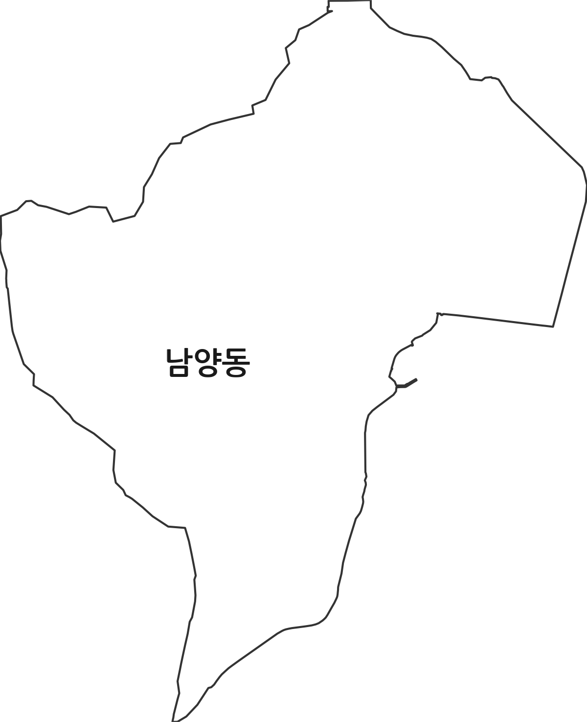 경상남도 창원시 진해구 남양동 법정동 행정구역 경계 지도