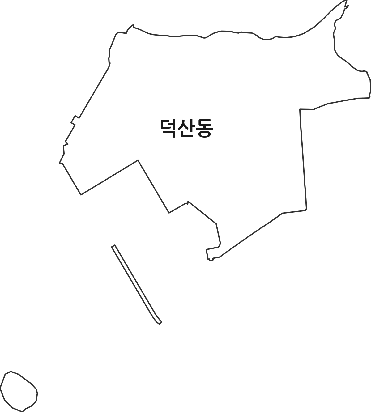 경상남도 창원시 진해구 덕산동 법정동 행정구역 경계 지도